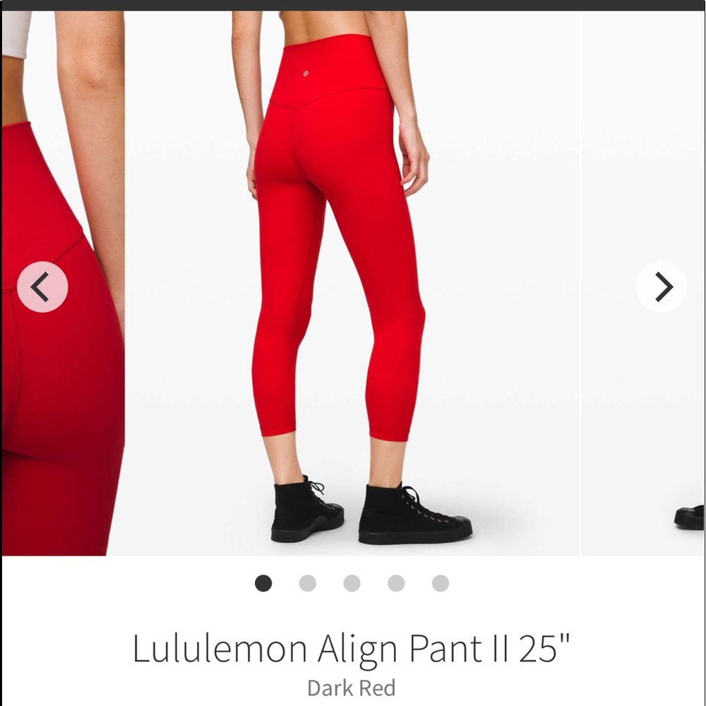 Lululemon Align Dark Red 25”, 6